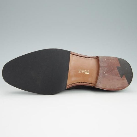 極美品★クロケット&ジョーンズ UK8.5/US9D【コードバン仕様★ダークブラウン/茶/ブルックスブラザーズ別注】Peal&co/Crockett&Jones★f967