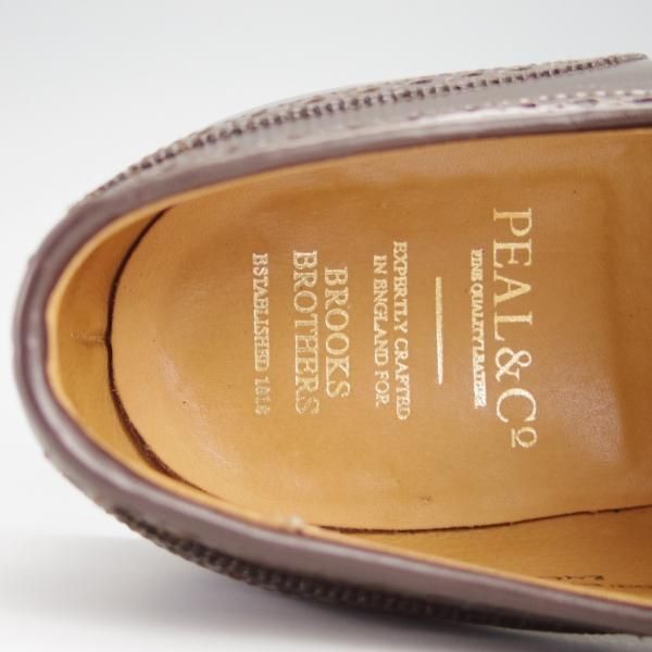 極美品★クロケット&ジョーンズ UK8.5/US9D【コードバン仕様★ダークブラウン/茶/ブルックスブラザーズ別注】Peal&co/Crockett&Jones★f967