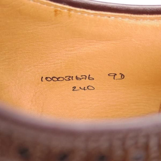 極美品★クロケット&ジョーンズ UK8.5/US9D【コードバン仕様★ダークブラウン/茶/ブルックスブラザーズ別注】Peal&co/Crockett&Jones★f967