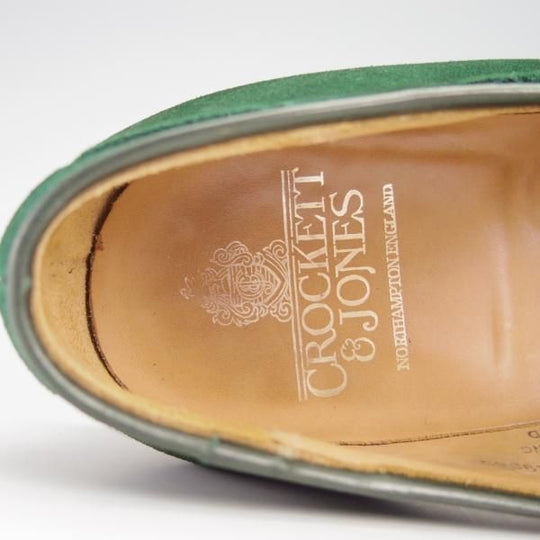 極上★クロケット&ジョーンズ 8E【モデル定価￥86,900-★CAVENDISH 2/キャベンディッシュ2】タッセルローファー/緑/Crockett&Jones★f970