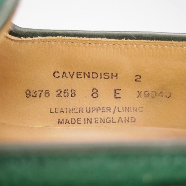 極上★クロケット&ジョーンズ 8E【モデル定価￥86,900-★CAVENDISH 2/キャベンディッシュ2】タッセルローファー/緑/Crockett&Jones★f970