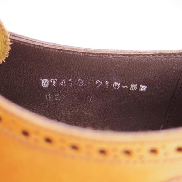 美品★三陽山長 SIZE 7【モデル定価￥80,300-★セミブローグ/奏之介】R309ラスト/カーフ/薄茶/メンズ/SanyoYamacho★f971