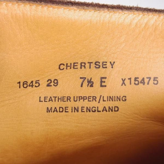 極上★クロケット&ジョーンズ 7.5E【定価￥77,000-★ダイナイトソール仕様/CHERTSEY】224ラスト/チャッカブーツ/茶/Crockett&Jones★f972