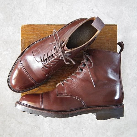 美品★クロケット&ジョーンズ 6E【定価￥99,000-★CONISTON/コニストン】325ラスト/リッジウェイソール/ブーツ/濃茶/Crockett&Jones★f973