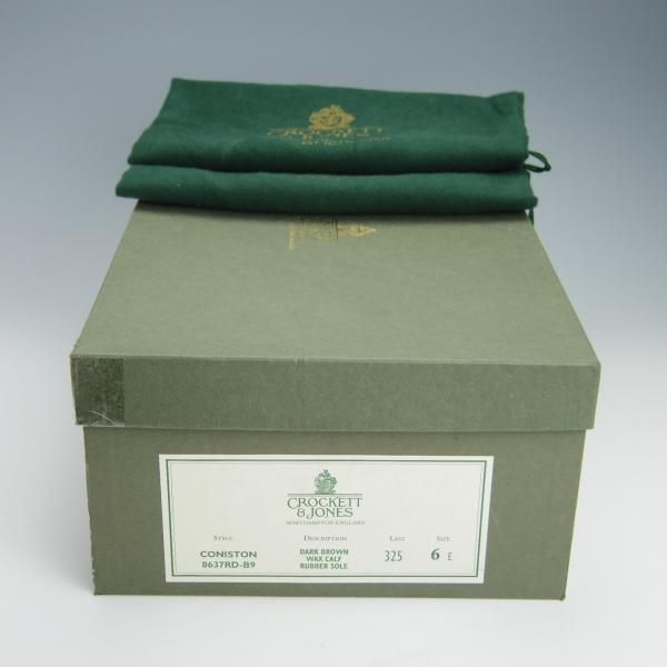美品★クロケット&ジョーンズ 6E【定価￥99,000-★CONISTON/コニストン】325ラスト/リッジウェイソール/ブーツ/濃茶/Crockett&Jones★f973