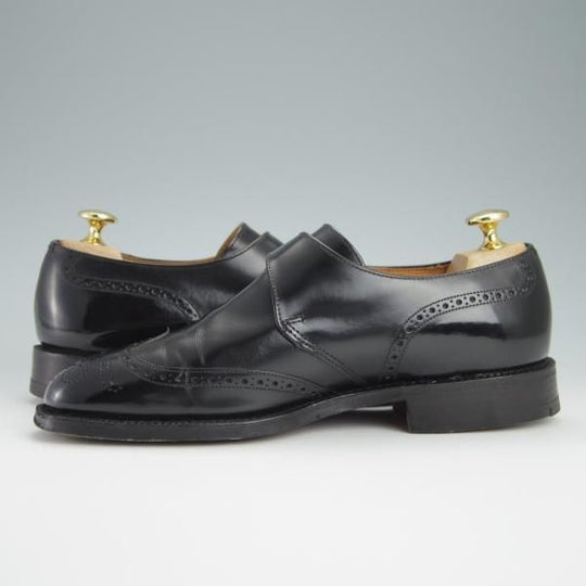 極上★チャーチ 50F/UK5【旧チャーチ★ブックバインダーカーフ/73ラスト/3都市ロゴ】モンクストラップ/黒/メンズ/Church's★f975