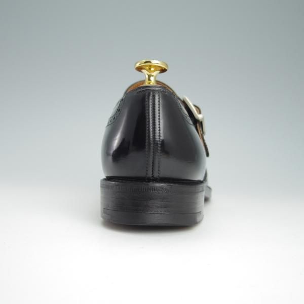 極上★チャーチ 50F/UK5【旧チャーチ★ブックバインダーカーフ/73ラスト/3都市ロゴ】モンクストラップ/黒/メンズ/Church's★f975