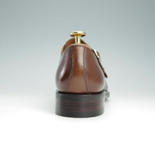 未使用★(スペイン製)YANKO/ヤンコ SIZE 6.5【グッドイヤーウェルテッド製法★ダブルモンク/14184】カーフ/茶/メンズ★f976