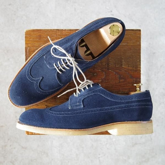 未使用★(英)チーニー 7F【貴重★(英)ポールスミス別注/ロングウイング】12113ラスト/スエード/紺/メンズ/Paul Smith/CHEANEY★f974