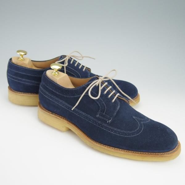 未使用★(英)チーニー 7F【貴重★(英)ポールスミス別注/ロングウイング】12113ラスト/スエード/紺/メンズ/Paul Smith/CHEANEY★f974