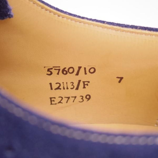 未使用★(英)チーニー 7F【貴重★(英)ポールスミス別注/ロングウイング】12113ラスト/スエード/紺/メンズ/Paul Smith/CHEANEY★f974