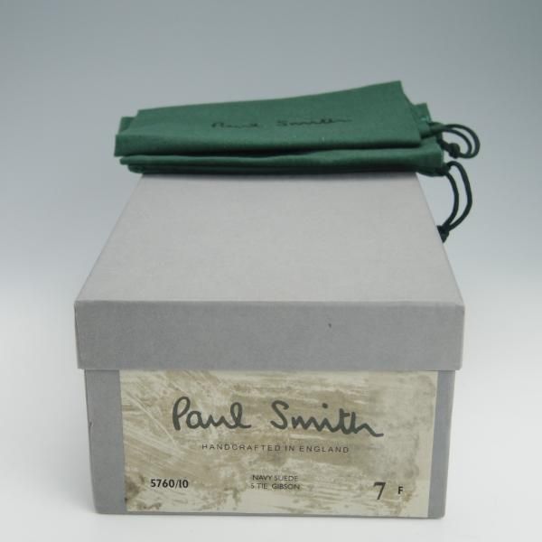 未使用★(英)チーニー 7F【貴重★(英)ポールスミス別注/ロングウイング】12113ラスト/スエード/紺/メンズ/Paul Smith/CHEANEY★f974