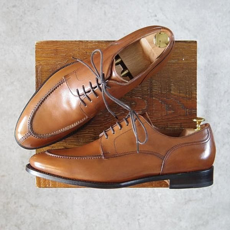 未使用★ユニオンインペリアル SIZE 7.5【定価￥39,600-★Uチップ/U2003】(仏)アノネイ社/ベガノカーフ/茶/メンズ/Union Imperial★f977