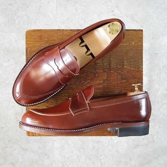 新品★Makers/メイカーズ SIZE 7【定価￥114,400-★#4/茶系コードバン仕様/ホーウィン社】CDVN-01/コインローファー/メンズ★f978