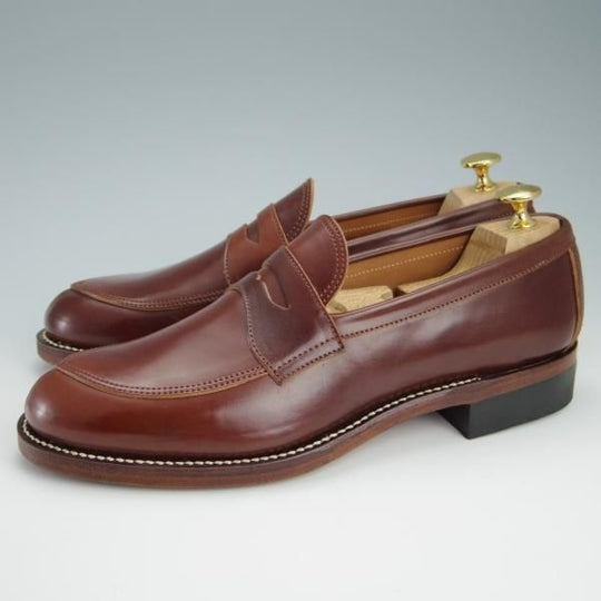 新品★Makers/メイカーズ SIZE 7【定価￥114,400-★#4/茶系コードバン仕様/ホーウィン社】CDVN-01/コインローファー/メンズ★f978