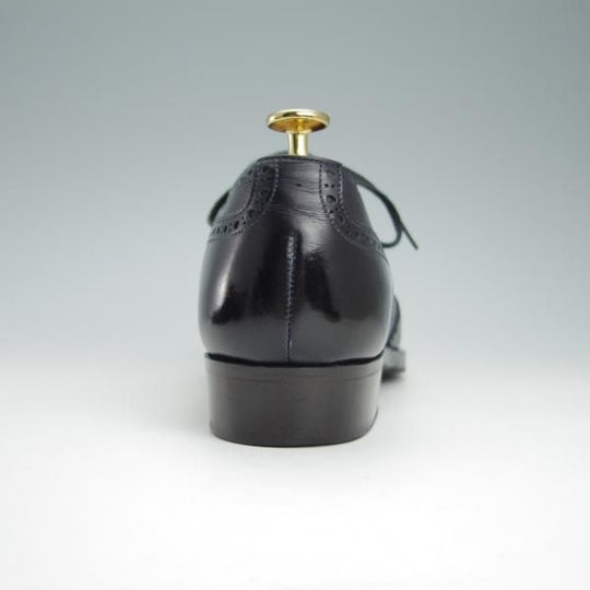 極上★(浅草)RENDO/レンド SIZE 8【オーダー価格7.5万円程度★(イルチア社)ラディカカーフ仕様/8457】845ラスト/フルブローグ/紺★f979