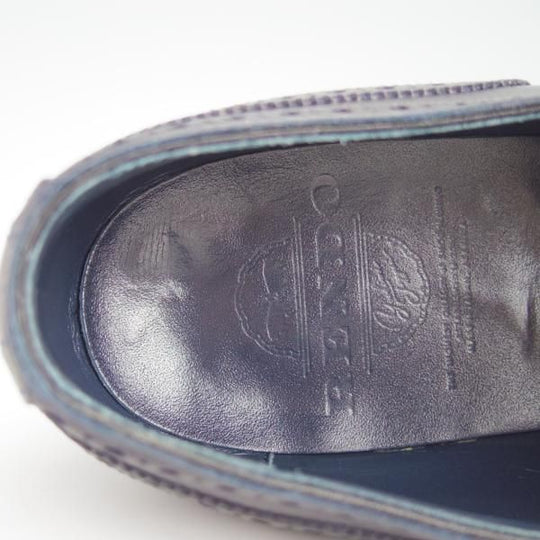 極上★(浅草)RENDO/レンド SIZE 8【オーダー価格7.5万円程度★(イルチア社)ラディカカーフ仕様/8457】845ラスト/フルブローグ/紺★f979