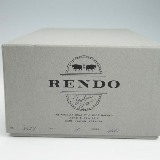 極上★(浅草)RENDO/レンド SIZE 8【オーダー価格7.5万円程度★(イルチア社)ラディカカーフ仕様/8457】845ラスト/フルブローグ/紺★f979