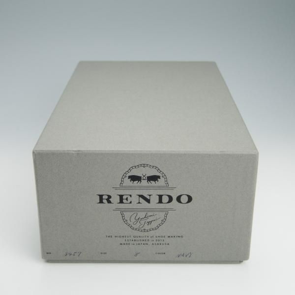 極上★(浅草)RENDO/レンド SIZE 8【オーダー価格7.5万円程度★(イルチア社)ラディカカーフ仕様/8457】845ラスト/フルブローグ/紺★f979