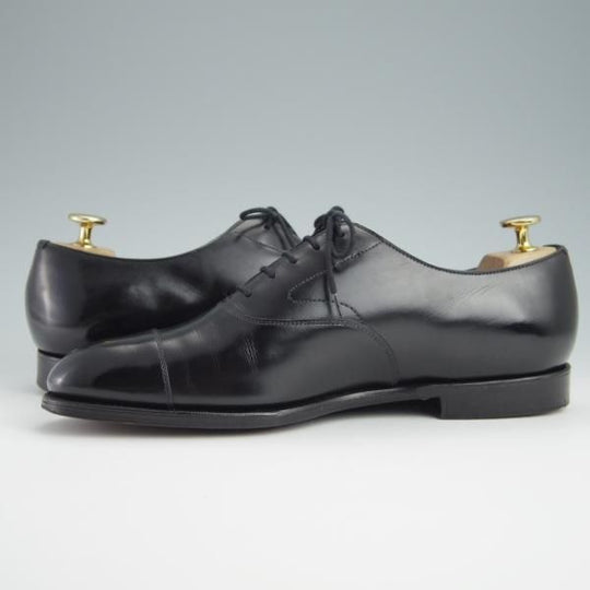 美品★エドワードグリーン 7E【現行定価￥174,900-★チェルシー/旧ロゴ/CHELSEA】202ラスト/ストレートチップ/黒/EDWARD GREEN★f981