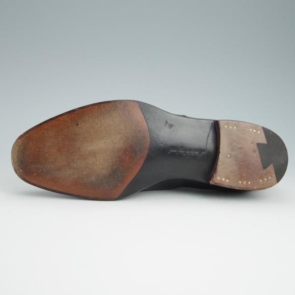 美品★エドワードグリーン 7E【現行定価￥174,900-★チェルシー/旧ロゴ/CHELSEA】202ラスト/ストレートチップ/黒/EDWARD GREEN★f981