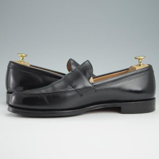 美品★(英)チーニー 8.5F【定価￥78,100-★HUDSON/ハドソン/コインローファー】5203ラスト/カーフ/黒/メンズ/CHEANEY★f982