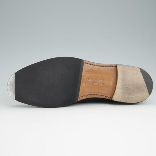 美品★(英)チーニー 8.5F【定価￥78,100-★HUDSON/ハドソン/コインローファー】5203ラスト/カーフ/黒/メンズ/CHEANEY★f982