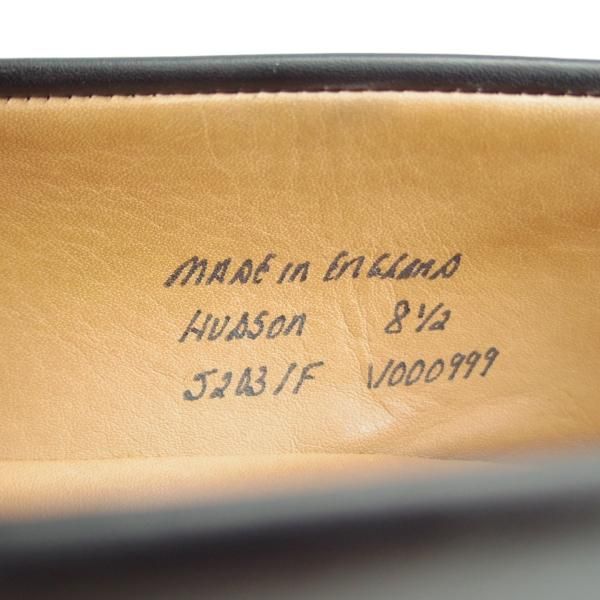 美品★(英)チーニー 8.5F【定価￥78,100-★HUDSON/ハドソン/コインローファー】5203ラスト/カーフ/黒/メンズ/CHEANEY★f982