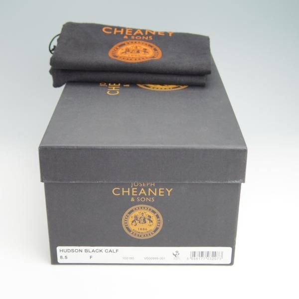 美品★(英)チーニー 8.5F【定価￥78,100-★HUDSON/ハドソン/コインローファー】5203ラスト/カーフ/黒/メンズ/CHEANEY★f982
