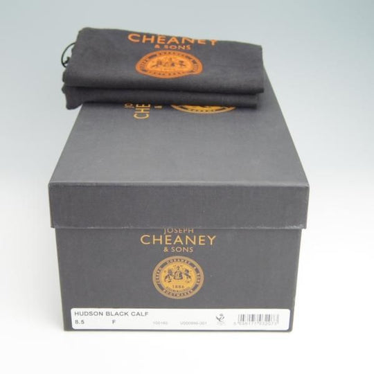 美品★(英)チーニー 8.5F【定価￥78,100-★HUDSON/ハドソン/コインローファー】5203ラスト/カーフ/黒/メンズ/CHEANEY★f982