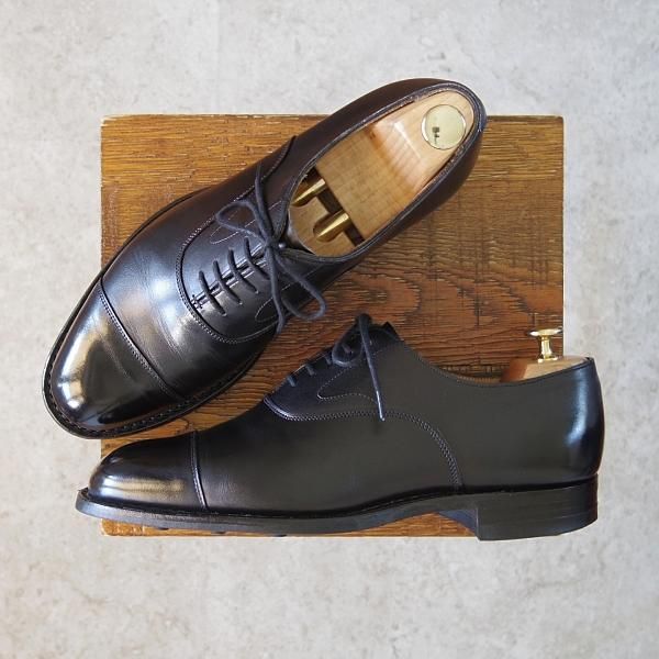 美品★(英)チーニー 6.5F【定価￥78,100-★ダイナイトソール仕様/ALFRED R】125ラスト/ストレートチップ/カーフ/黒/メンズ/CHEANEY★f983