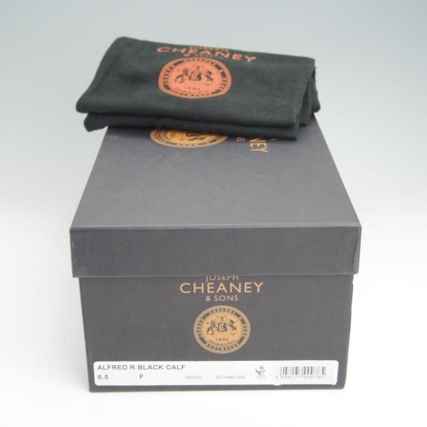 美品★(英)チーニー 6.5F【定価￥78,100-★ダイナイトソール仕様/ALFRED R】125ラスト/ストレートチップ/カーフ/黒/メンズ/CHEANEY★f983
