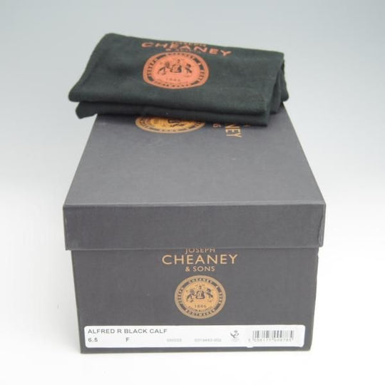美品★(英)チーニー 6.5F【定価￥78,100-★ダイナイトソール仕様/ALFRED R】125ラスト/ストレートチップ/カーフ/黒/メンズ/CHEANEY★f983