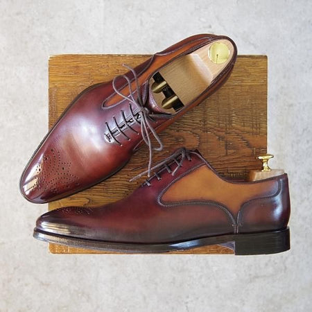 美品★(スペイン製)マグナーニ・セレクション SIZE 40【最上級ライン★ボロネーゼ製法/マグナムカーフ】濃茶/MAGNANNI SELECCION★f986