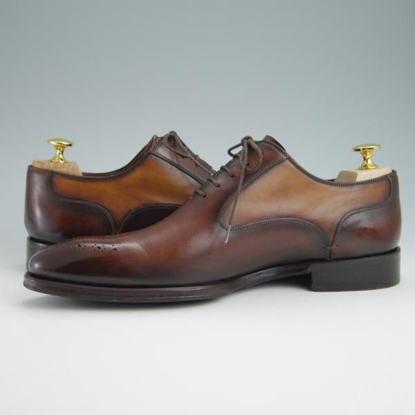 美品★(スペイン製)マグナーニ・セレクション SIZE 40【最上級ライン★ボロネーゼ製法/マグナムカーフ】濃茶/MAGNANNI SELECCION★f986