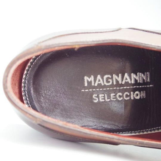 美品★(スペイン製)マグナーニ・セレクション SIZE 40【最上級ライン★ボロネーゼ製法/マグナムカーフ】濃茶/MAGNANNI SELECCION★f986