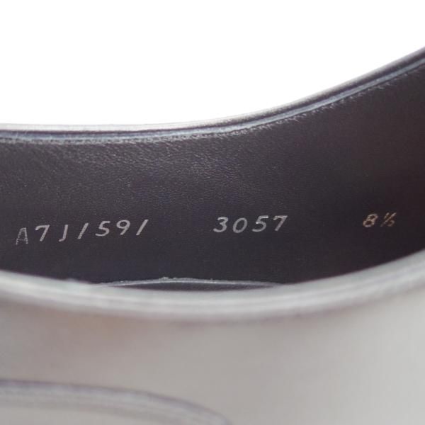 美品★シェットランドフォックス SIZE 8.5【定価￥48,400-★アバディーン/3057SF】プレーントゥ/カーフ/黒/メンズ/Shetlandfox★f987