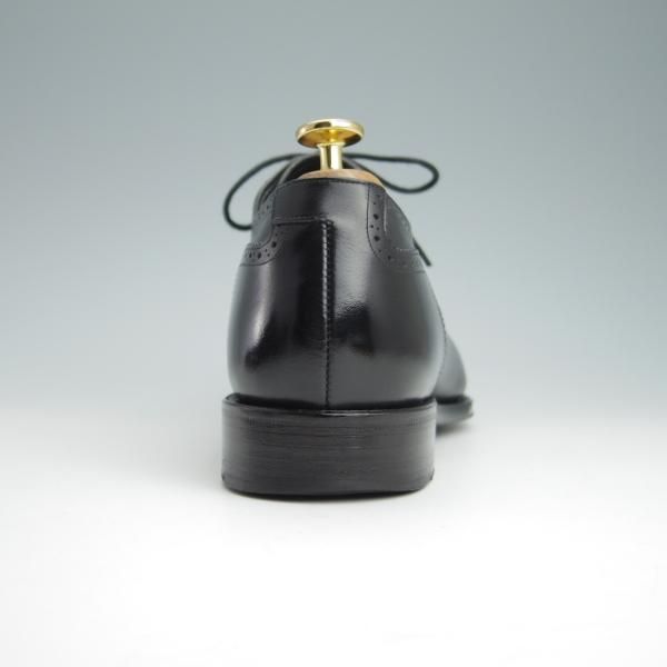 美品★シェットランドフォックス SIZE 8.5【定価￥48,400-★アバディーン/3056SF】セミブローグ/カーフ/黒/メンズ/Shetlandfox★f988