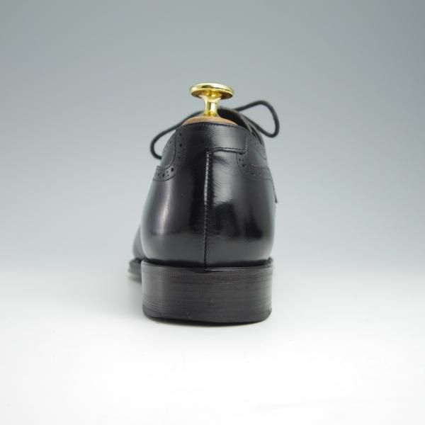 美品★シェットランドフォックス SIZE 8.5【定価￥48,400-★アバディーン/3056SF】セミブローグ/カーフ/黒/メンズ/Shetlandfox★f988