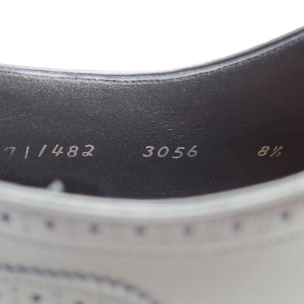 美品★シェットランドフォックス SIZE 8.5【定価￥48,400-★アバディーン/3056SF】セミブローグ/カーフ/黒/メンズ/Shetlandfox★f988