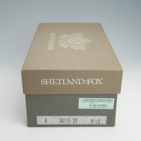 美品★シェットランドフォックス SIZE 8.5【定価￥48,400-★アバディーン/3056SF】セミブローグ/カーフ/黒/メンズ/Shetlandfox★f988