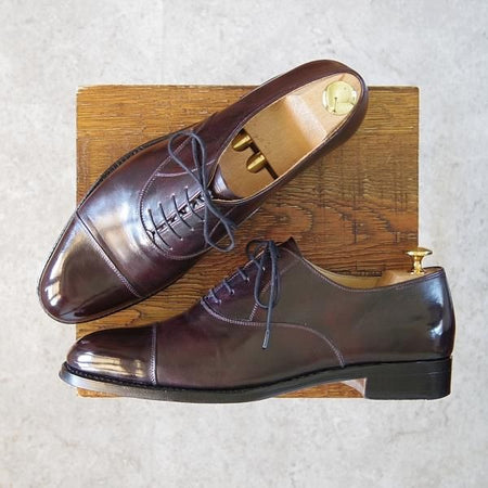 美品★(東欧)VASS/ヴァーシュ SIZE 41【貴重★Alt English/ストレートチップ】Fラスト/カーフ/赤茶/メンズ★f990