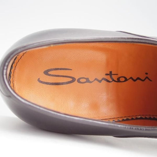 極美品★(伊)サントーニ SIZE 7.5【定価￥110,000-★ストレートチップ/16207】LEVANTEラスト/カーフ/黒/メンズ/Santoni★f991