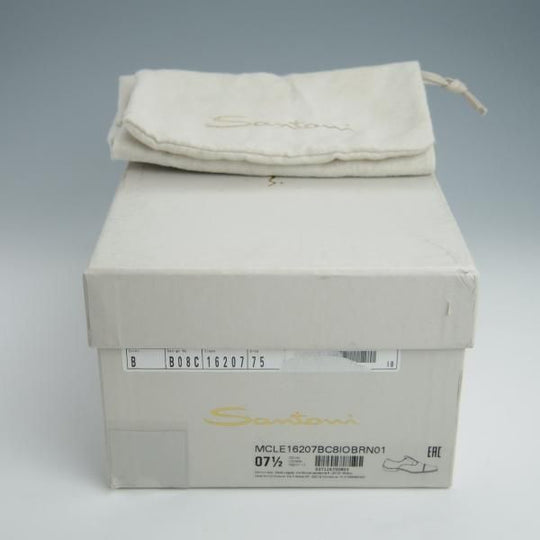 極美品★(伊)サントーニ SIZE 7.5【定価￥110,000-★ストレートチップ/16207】LEVANTEラスト/カーフ/黒/メンズ/Santoni★f991