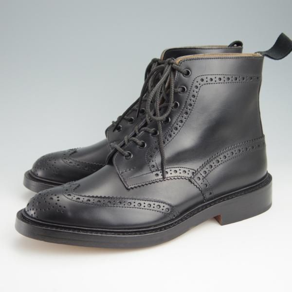 新品★トリッカーズ SIZE 8【定価￥88,000-★STOW/ストウ/5634】カントリーブーツ/ボックスカーフ/黒/メンズ/Tricker's★f994