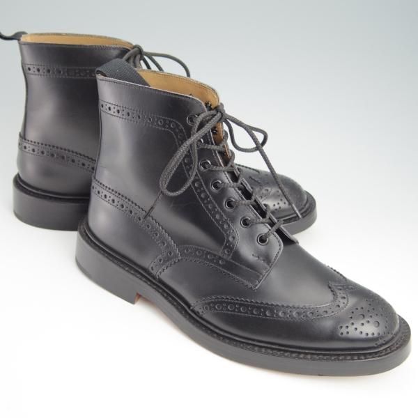 新品★トリッカーズ SIZE 8【定価￥88,000-★STOW/ストウ/5634】カントリーブーツ/ボックスカーフ/黒/メンズ/Tricker's★f994