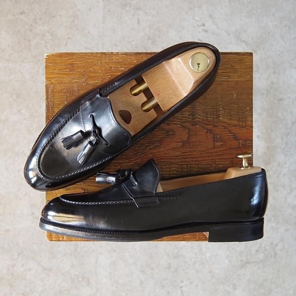 極上★ジョンロブ 6E【同系モデル定価￥242,000-★タッセルローファー/TRURO】トゥルーロ/4098ラスト/カーフ/黒/JOHN LOBB★g009