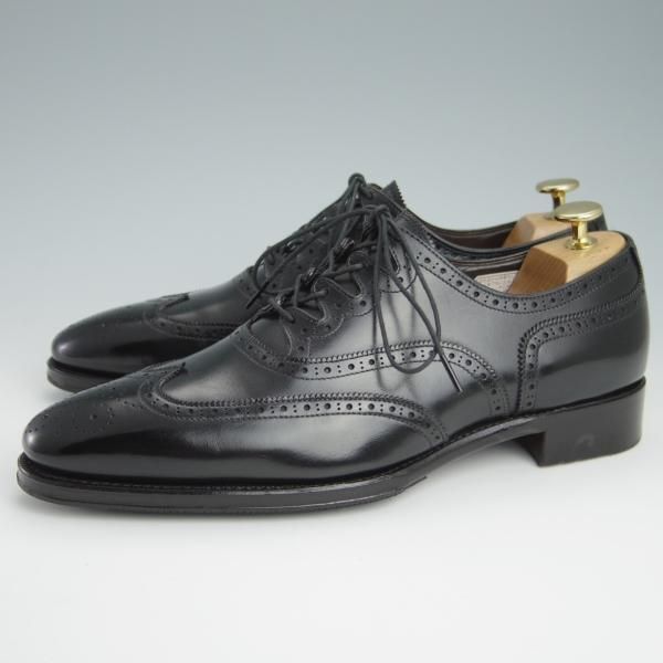 美品★シェットランドフォックス SIZE 7【キルト付き★ナイツブリッジ/3017SF】ギリーシューズ/カーフ/黒/メンズ/Shetlandfox★g011