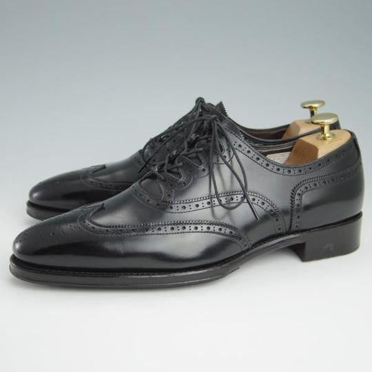 美品★シェットランドフォックス SIZE 7【キルト付き★ナイツブリッジ/3017SF】ギリーシューズ/カーフ/黒/メンズ/Shetlandfox★g011