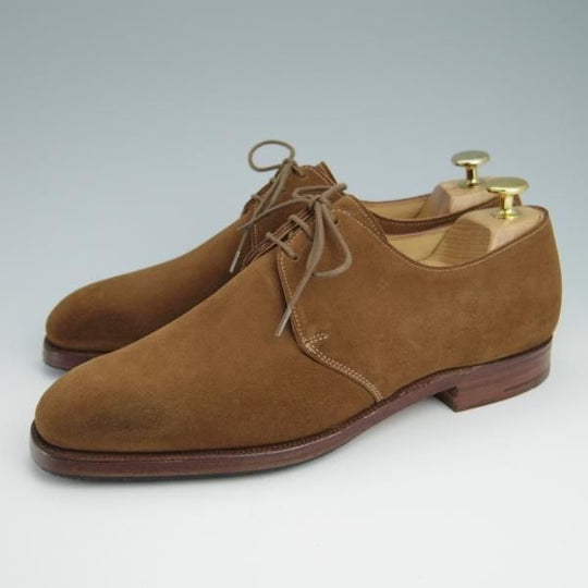 未使用★クロケット&ジョーンズ 7.5E【★ロイドフットウェア別注/Lloyd Footwear】Vフロント/スエード/茶/メンズ/Crockett&Jones★g012